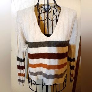 Freshman 1996 Long Sleeve Striped Crop Sweater Super Soft XS/Fits Like Medium